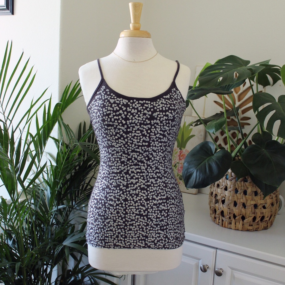 Anthropologie Hazel Sequin Tank Top Sz US M